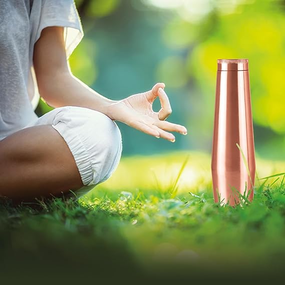 Milton Copper Crown 1100 Bottle, 1090 ml,100% Pure Copper, BPA Free Water Bottle, Leak Proof, Office Bottle, Boosts Immunity, Supports Digestive & Liver Health, Ayurveda Inspired