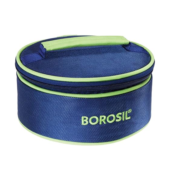 Borosil Glass Lunch Box, 620ml, Blue