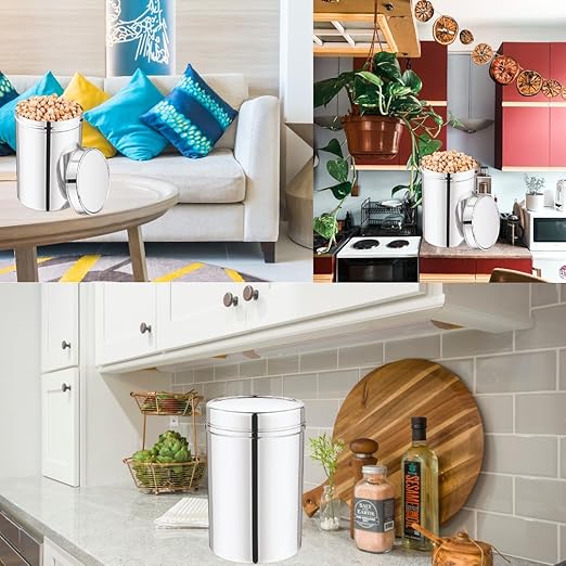 Mukti Stainless Steel Food Storage Jars & Containers|Dabba|Kitchen Jar Opaque Lid|1750ml x 1pc