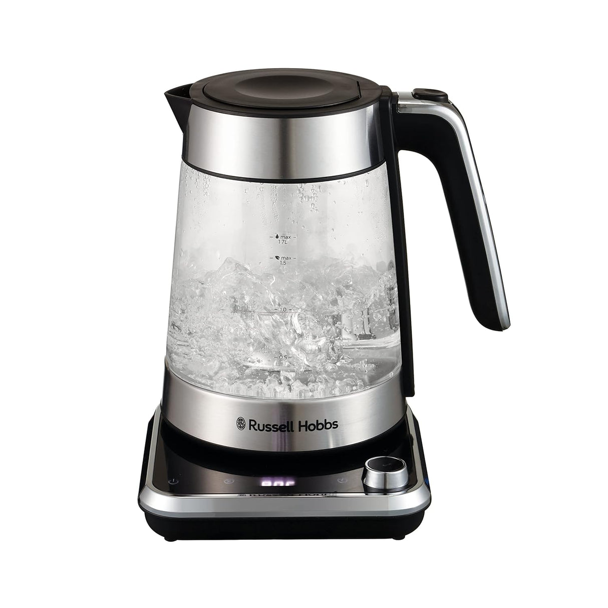 Attentiv 1.7L Electric Cordless Glass Kettle | Removable Infuser Basket - (Variable Temperature (40°C-100°C) | Keep Warm Function, Sleep Timer Function, Touch Screen Controls | 26200-70
