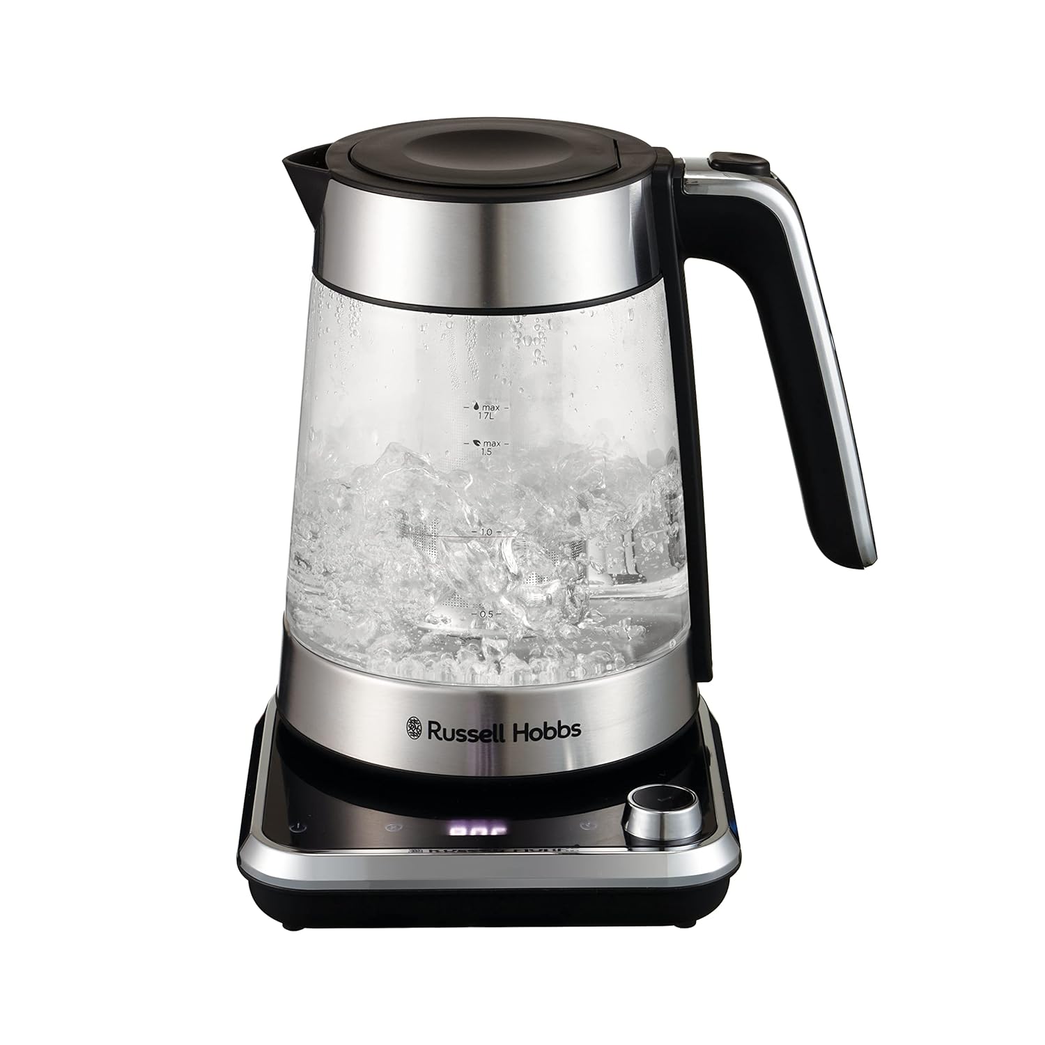 Attentiv 1.7L Electric Cordless Glass Kettle | Removable Infuser Basket - (Variable Temperature (40°C-100°C) | Keep Warm Function, Sleep Timer Function, Touch Screen Controls | 26200-70