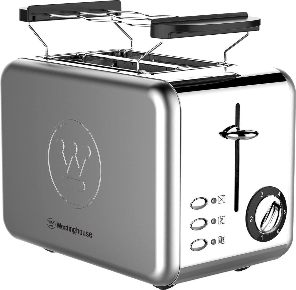 Westinghouse 220 Volt Toaster Stainless Steel 2 Slice Removable Warming Rack WKTTCB850SS