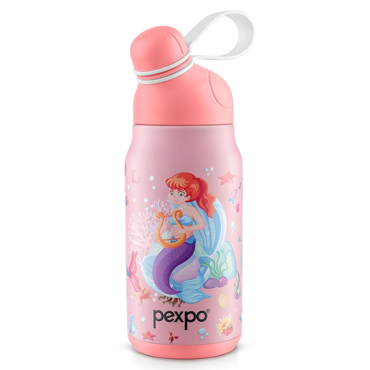 Piano Pro 450 Cute Sipper 420ml Mermaid Print – Hot & Cold Stainless Steel Water Bottle, Vacuum Insulated Thermoflask with Handle, RCB Edition