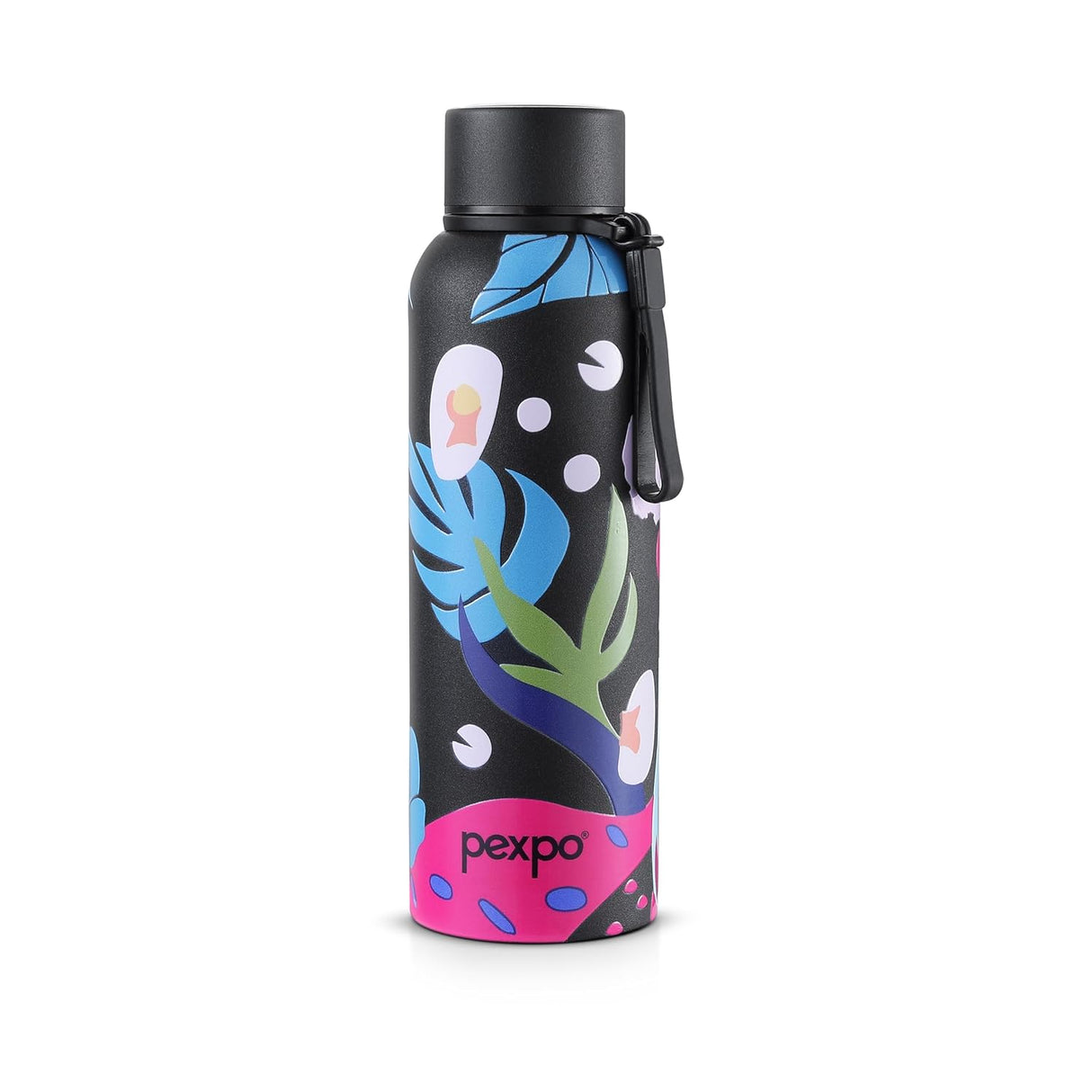 Bravo Thermoflask 700ml Knight Black Leaf Design – ISI Certified Hot & Cold Stainless Steel Water Bottle