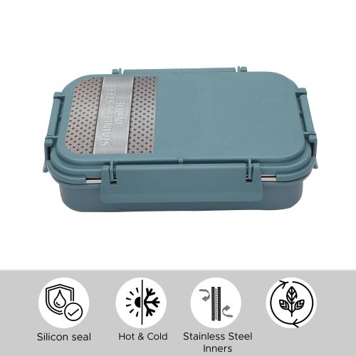 Jaypee plus Steeladam lunch box Peocock Green