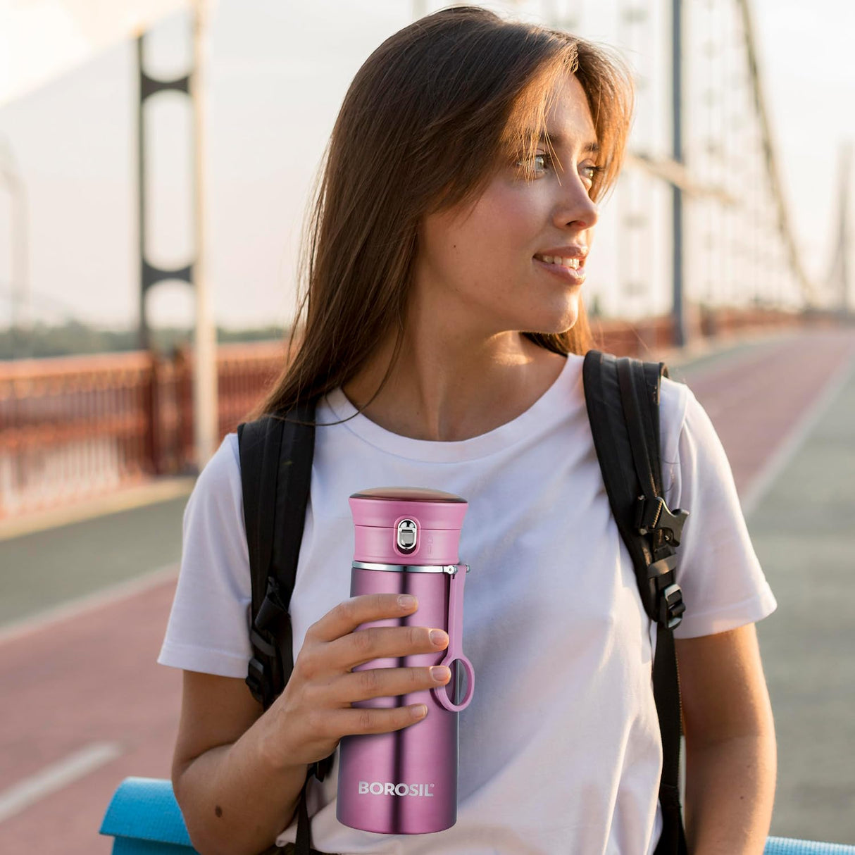 Travelease Purple Stainless Steel Hot & Cold Bottle – 420 mL (BT420PE102) | Leak-Proof Sipper Bottle for Travel & Daily Use