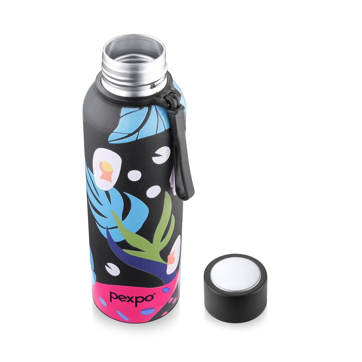 Bravo Thermoflask 700ml Knight Black Leaf Design – ISI Certified Hot & Cold Stainless Steel Water Bottle