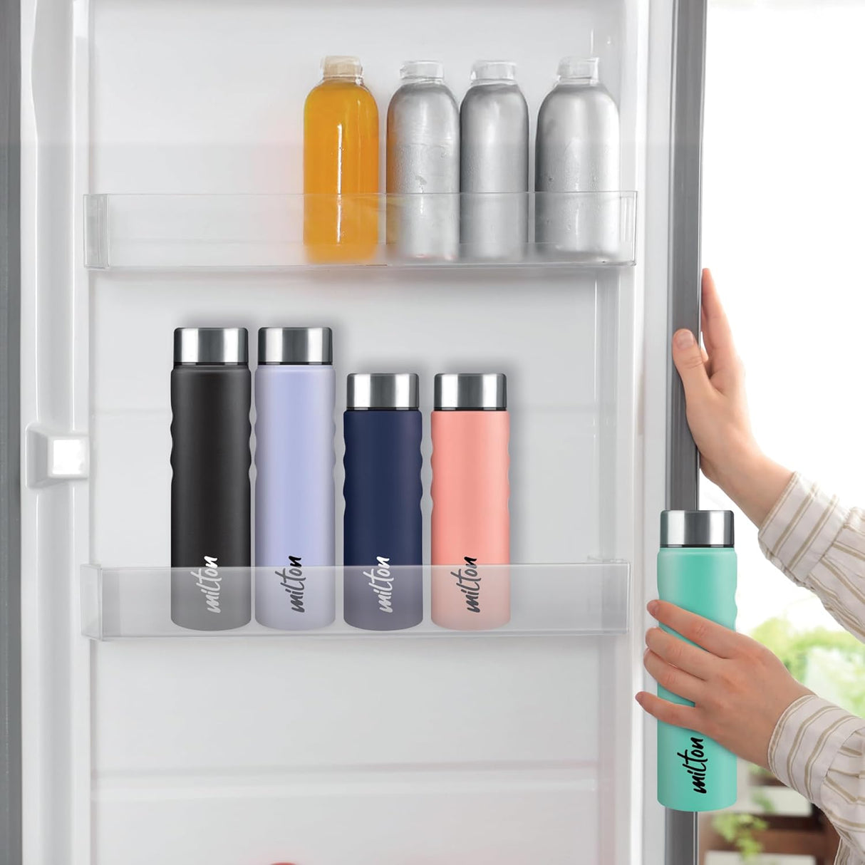 Stream 750 Stainless Steel Water Bottle 760 ml, Single Walled, ISI Certified I Leak Proof Lid, Rust Proof I For School, Office, Gym I Peach