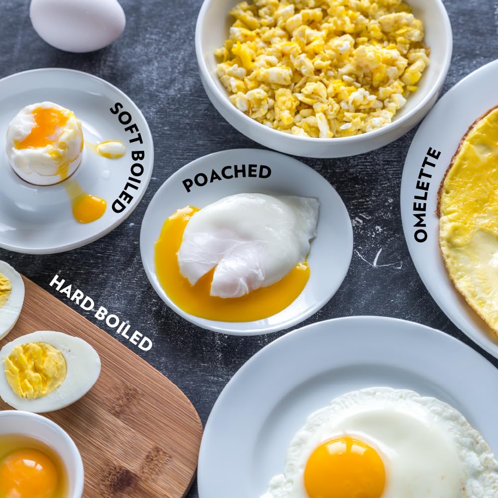 Electric Plus Egg Boiler, Boil Upto 8 Eggs At A Time, For Hard, Soft, Medium Boiled Eggs, Steamed Vegetables, Transparent Lid, Stainless Steel Exterior