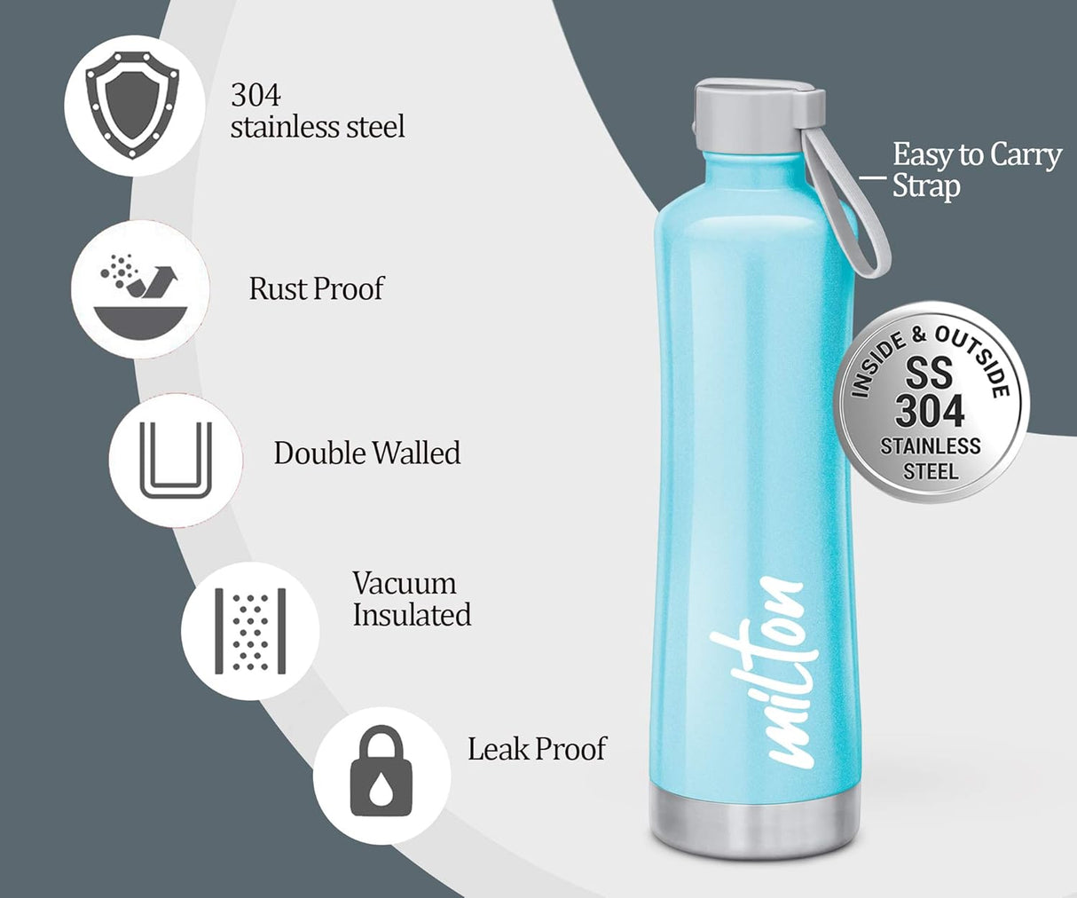 New Tiara 900 Stainless Steel 24 Hours Hot and Cold Water Bottle, 750 ml