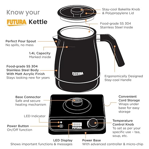 Hawkins Electronic Kettle 1.4 Litre FKTA1