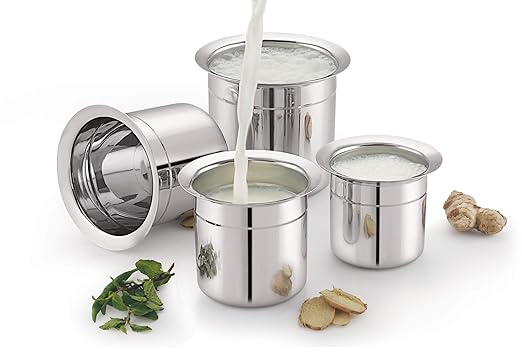 Mukti Stainless Steel Food Storage Jars & Containers|Dabba|Milk Pot, Lota, Gunj|Milky Mist|2750ml x 1pc