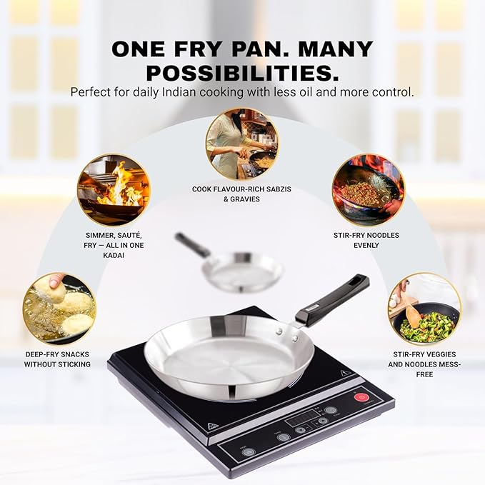 Tapper Fry Pan – Tri-Ply Hexa Series, 24 cm