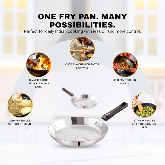 Tapper Fry Pan – Tri-Ply Hexa Series, 24 cm