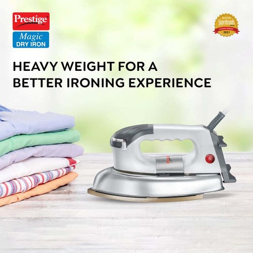 PDI 06 Dry Iron 1000 W with Greblon Coated Sole Plate (Silver)