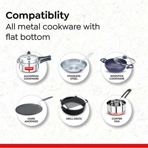 Infrared Cooktop PIRC 1.0 | 2200W | Feather Touch Panel | Temperature Control | Cool Touch Handle | Compatible with All Flat-Base Cookware