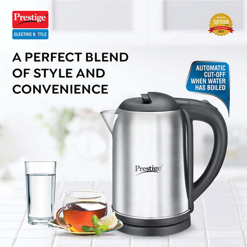 PKNSS Electric Kettle 1.0L | Stainless Steel Inner Finish | Concealed Element | Automatic Power Cut-Off