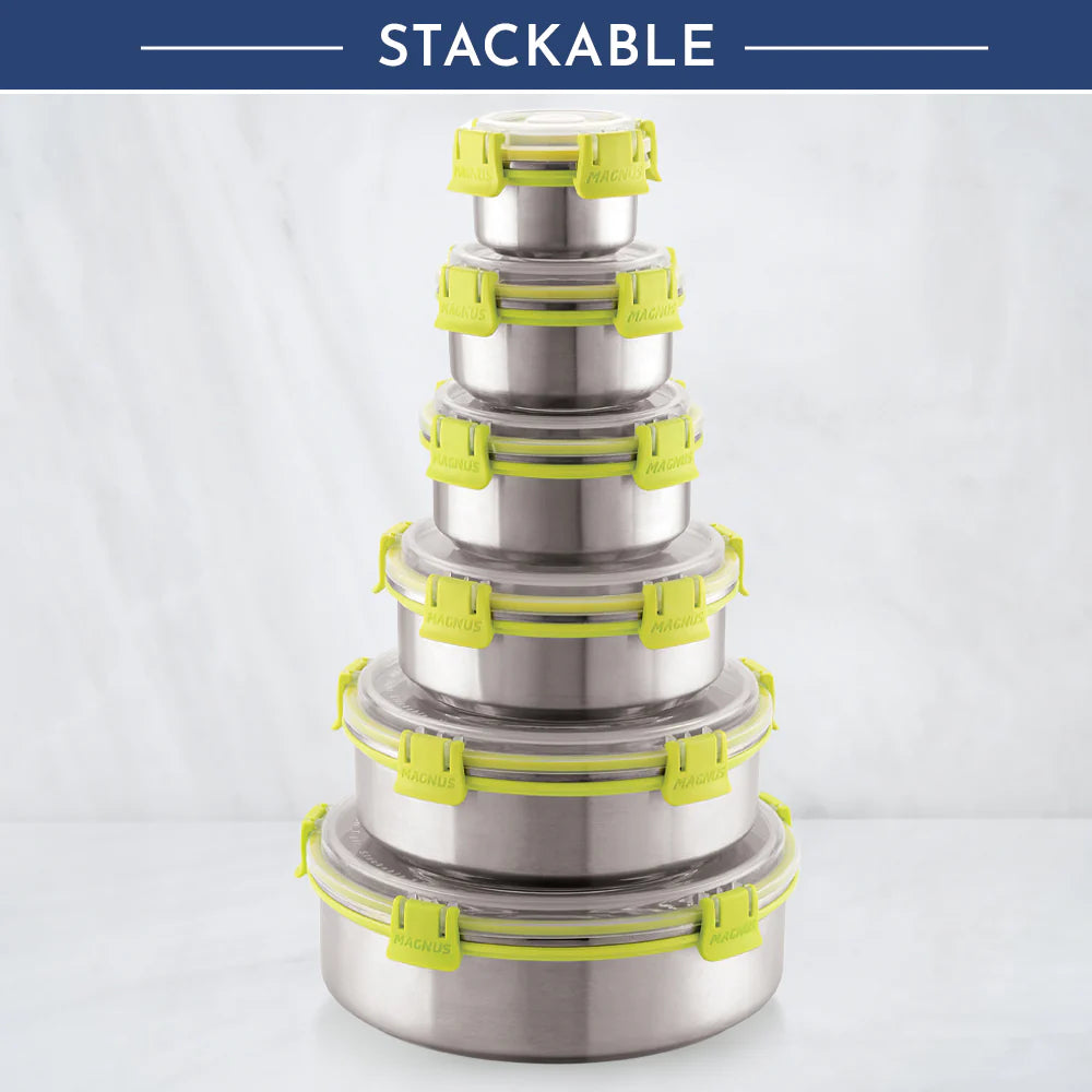 KLIP LOCK Stainless Steel Airtight Leakproof Storage Container – 100ML – Ideal for Kitchen, Lunch Box, Office, and School