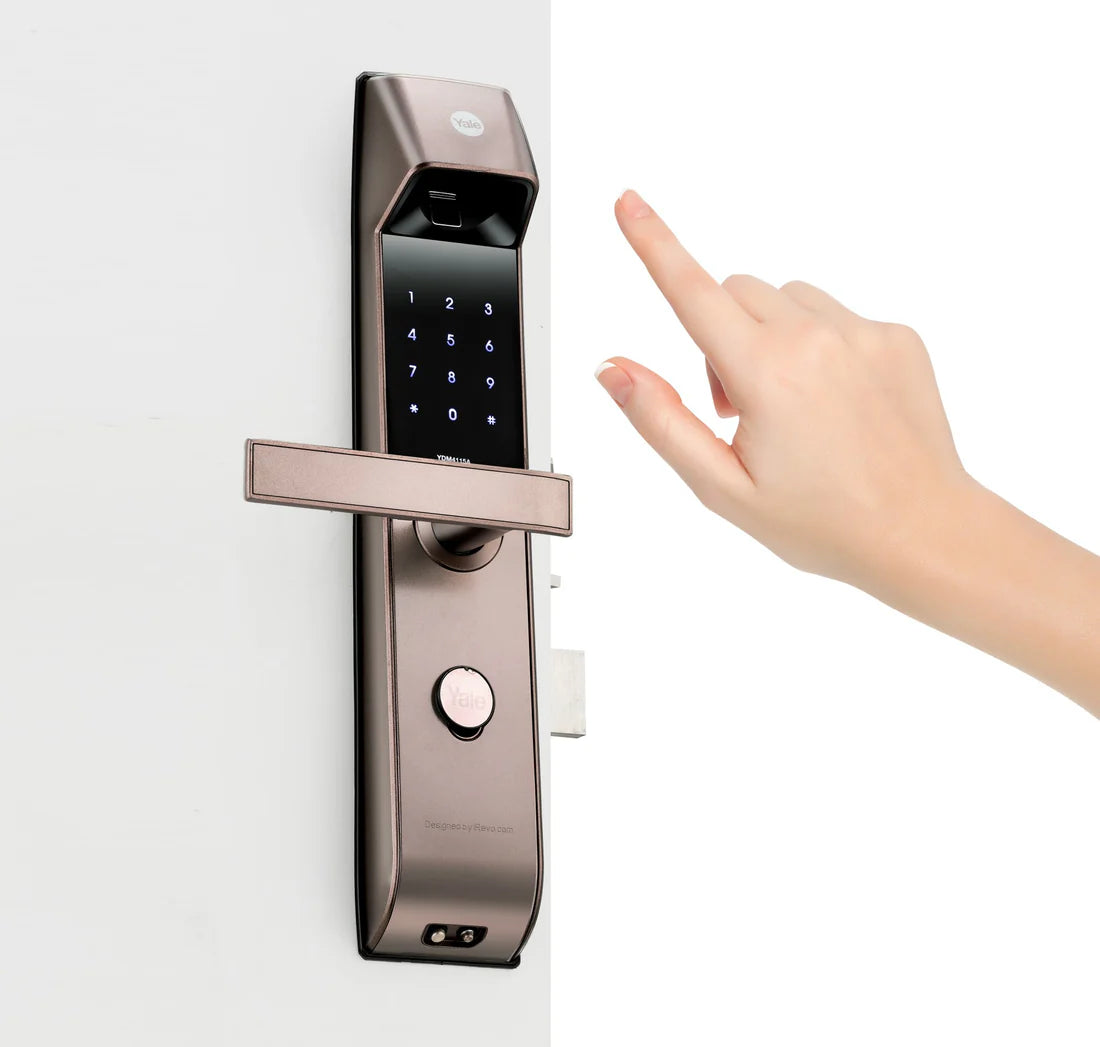 YDM 4115-A Series Biometric Smart Lock (Brown)