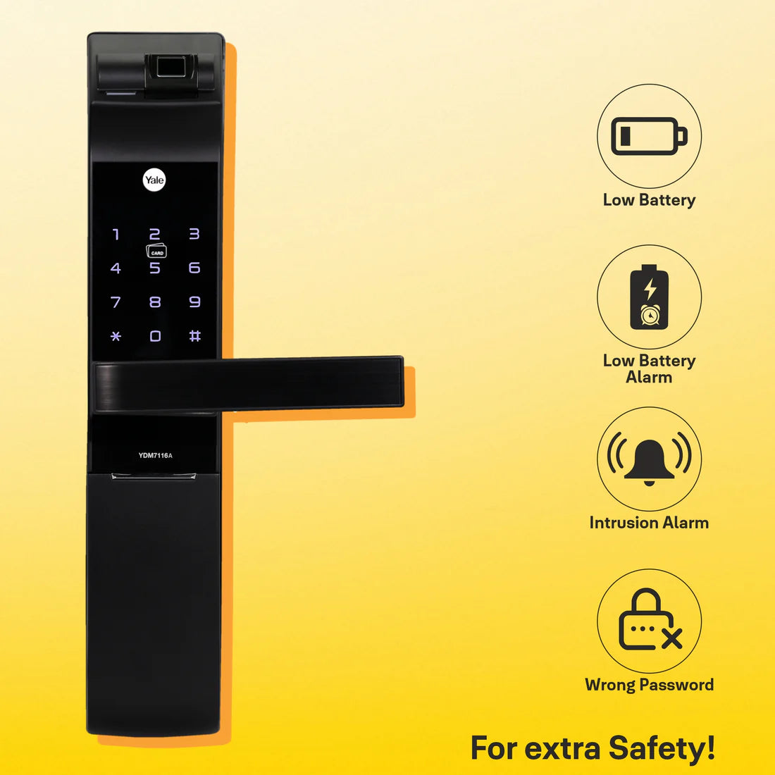 YDM 7116A Smart Lock (Matt Black)