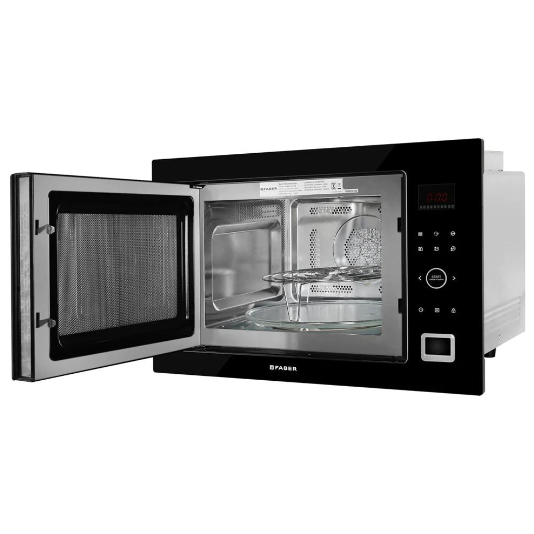 Faber FBIMWO 32L GLB 32 Liters Built-In Microwave Oven Electric Control Three Layer Glass Door Black Finish