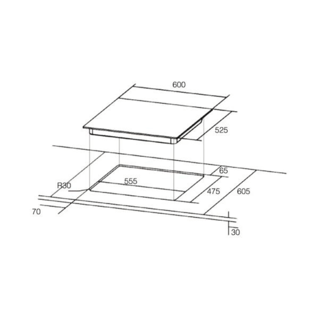 Hafele Verena 360 60cm Built In Hob