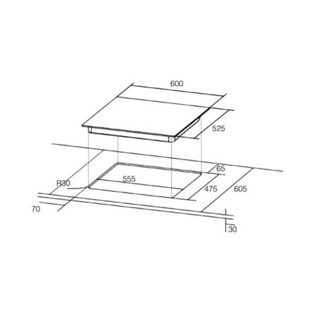 Hafele Verena 360 60cm Built In Hob