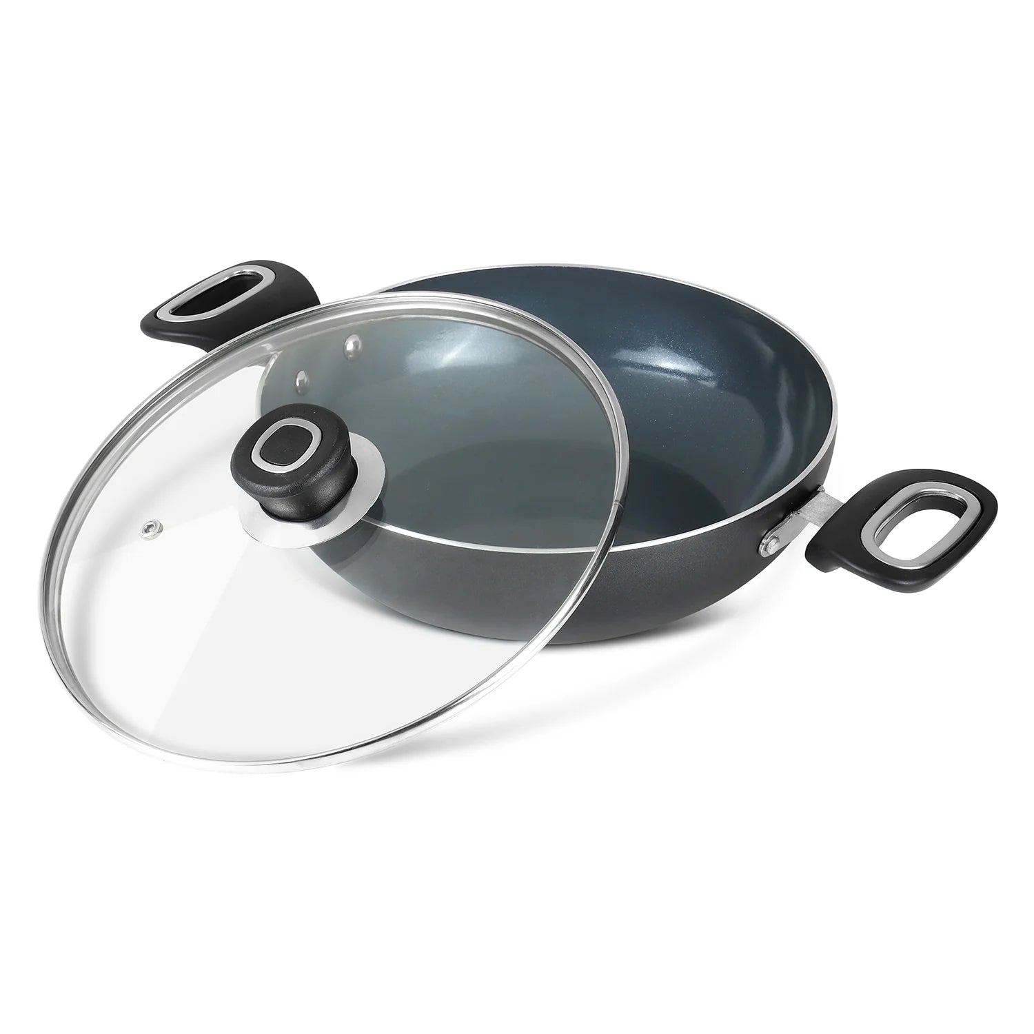 Zest Ceramica Kadai with Glass Lid - 2.5 Litre (24 cm)