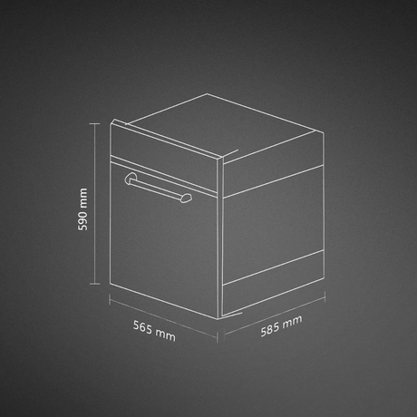 KAFF OV 80 ML 7 | 60cm ELECTRIC OVEN | Extra Large Cavity | Full Black Finish |  Built In Ovens