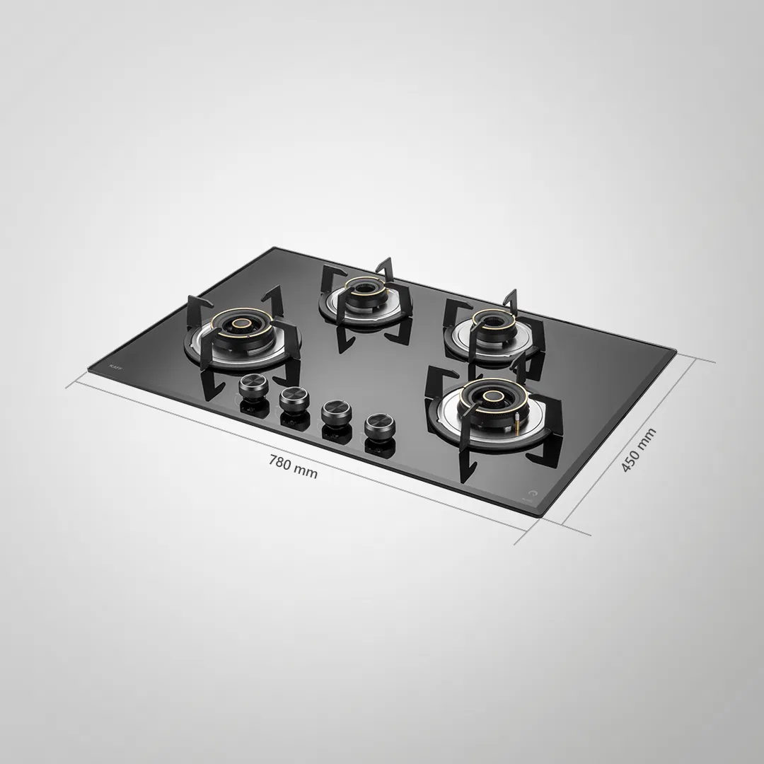 ALN 784 – 78cm Built-in Hob with 4 High-Efficiency Brass Burners & Auto Ignition