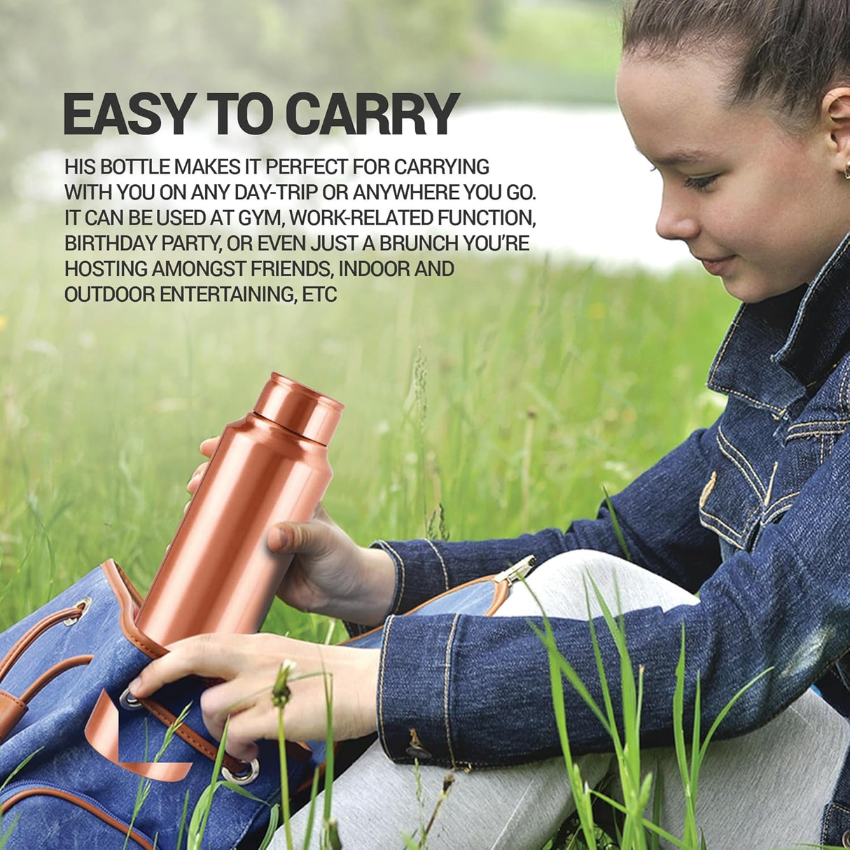 Milton Alpine New Copper Bottle, 900 ml, 1 Piece, Copper