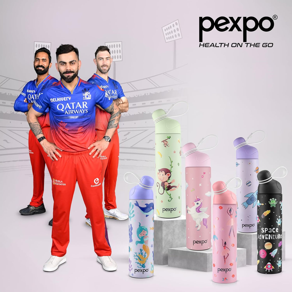 Pico 500 Cute Sipper 470ml Dancing UV Printed Design – Hot & Cold Stainless Steel Kids Water Bottle, Vacuum Insulated, Leak Proof, RCB Edition