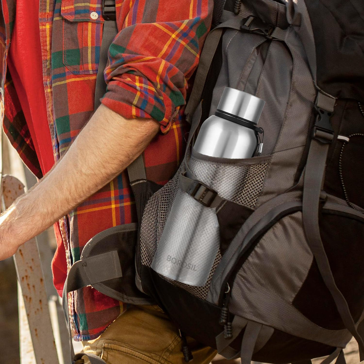 Trek 700ML Stainless Steel Hot & Cold Water Bottle (BT700STL117) – 20 Hours Hot, 24 Hours Cold, Wide Mouth, Durable Finish