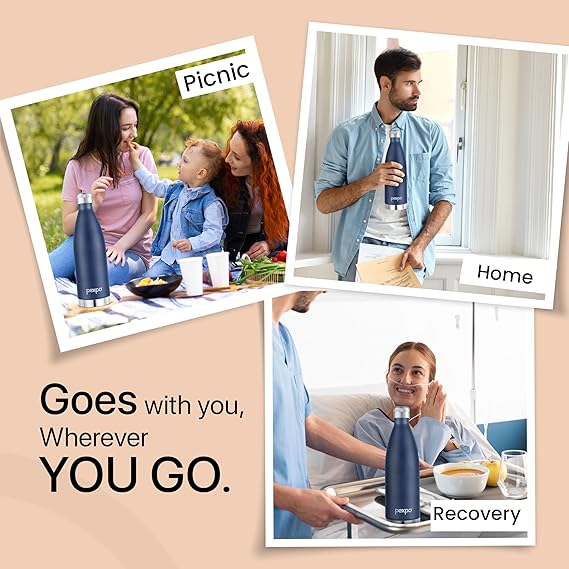 Pexpo Extreme Pro 850 Hot & Cold ISI Certified Flask|Stainless Steel Water Bottle - 830ml, Knight Black |Thermoflask| Adventure| Office| Workout| Home|Adults & Kids