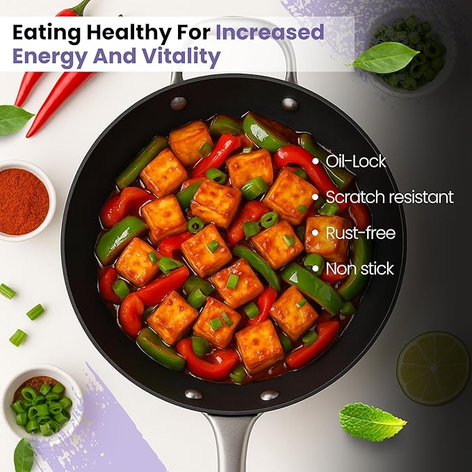 Black Eisen Cast Iron Wok With Steel Handle