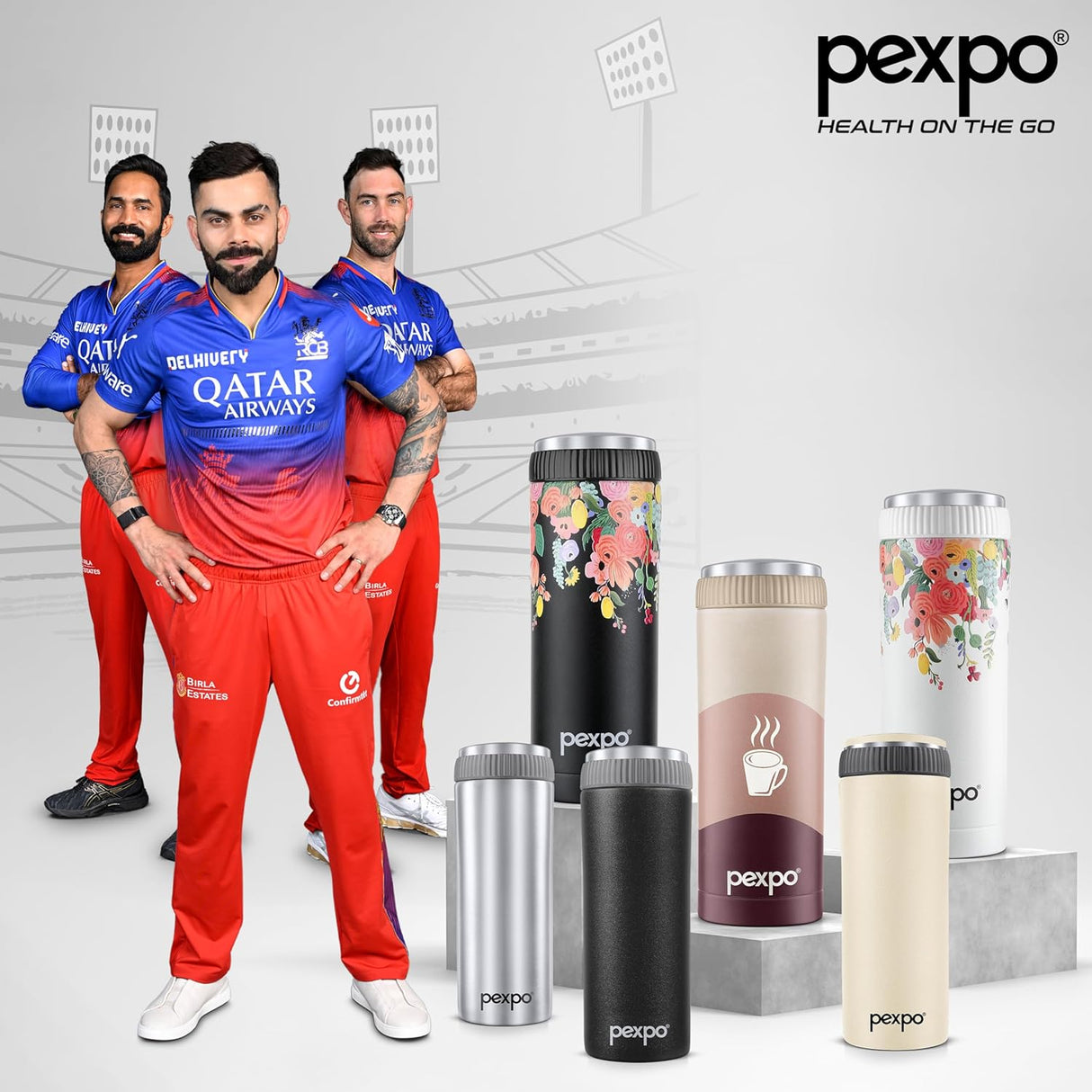 Pexpo Crypto Art 500 ISI Certified Hot & Cold Flask -Brown UV Cup Print Stainless Steel - 430ml | Vacuum Insulated Thermosteel Flask| Leak Proof| Thermos Mug| Travel Mug | Adults| Boys & Girls