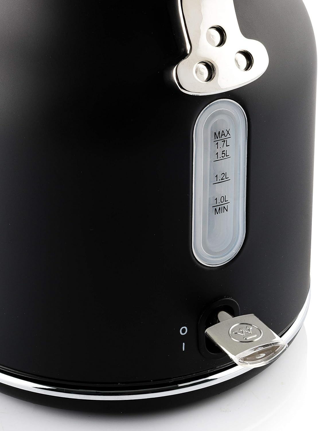 Westinghouse Retro Kettle - 1.7 Liter Electric Kettle - Fast Boil - Water Boiler For Hot Drinks - Quiet Boil & Detachable Filter - 2200W Kettle (Black)