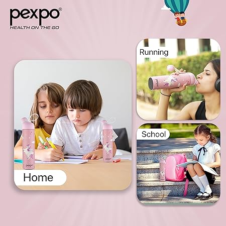 Pico Pro 500 Cute Sipper 470ml Unicorn UV Printed Design – Hot & Cold Stainless Steel Kids Water Bottle, Vacuum Insulated, Leak Proof, RCB Edition