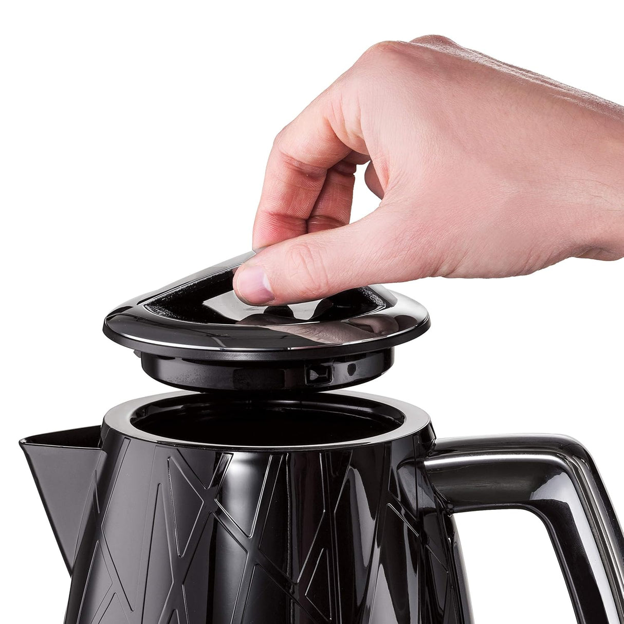 1.7 Litre 3000 W Structure Electric Kettle Black | Contemporary Design Cordless Kettle with Fast Boil and Boil Dry Protection | 28081-70