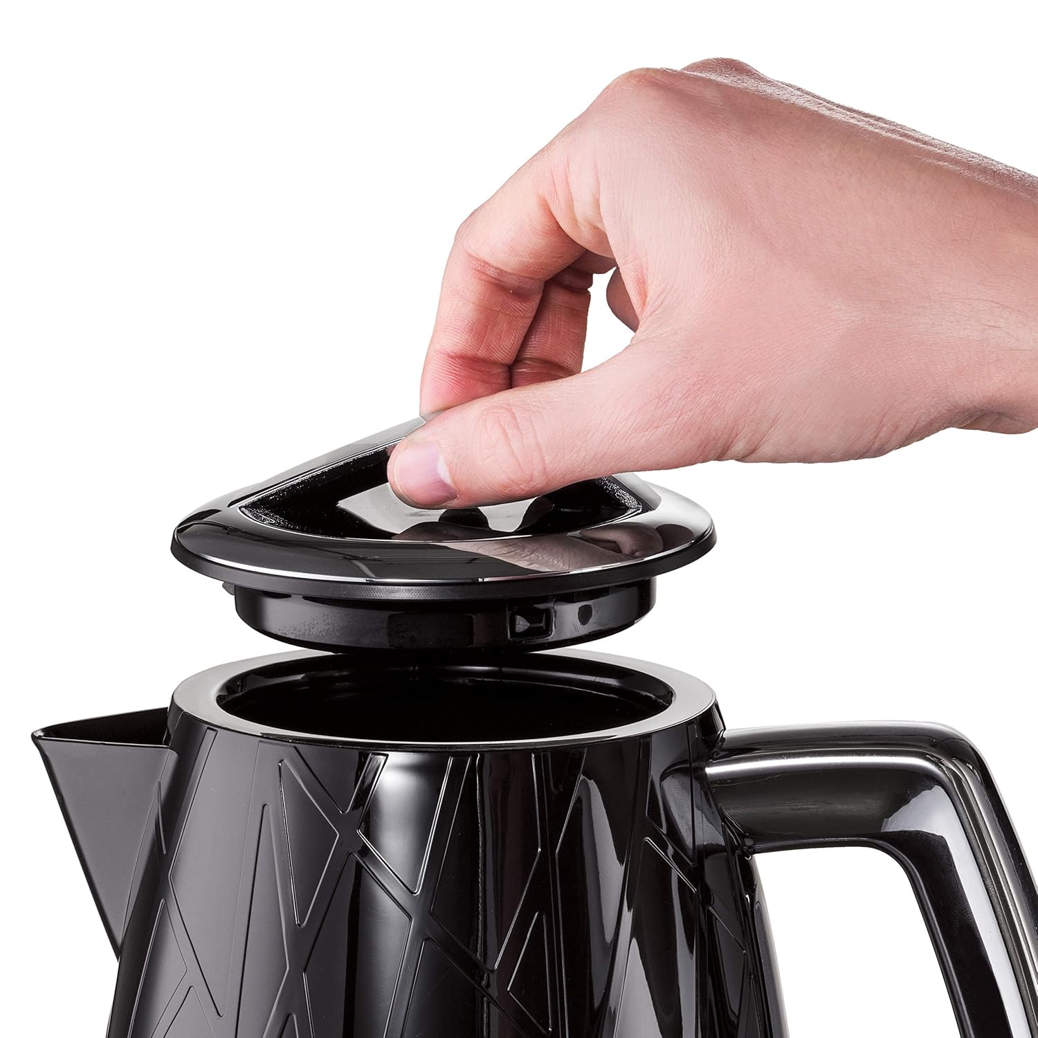 1.7 Litre 3000 W Structure Electric Kettle Black | Contemporary Design Cordless Kettle with Fast Boil and Boil Dry Protection | 28081-70