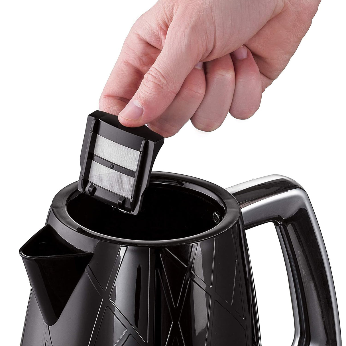 1.7 Litre 3000 W Structure Electric Kettle Black | Contemporary Design Cordless Kettle with Fast Boil and Boil Dry Protection | 28081-70