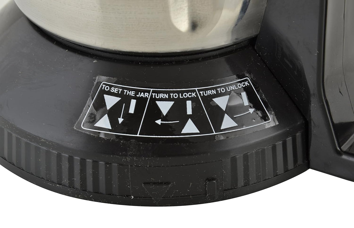 Stainless Steel Multi Jar for Dry/Wet Grinding – 0.6 L, Compatible with MX-AC310 Series Mixer Grinder (Black