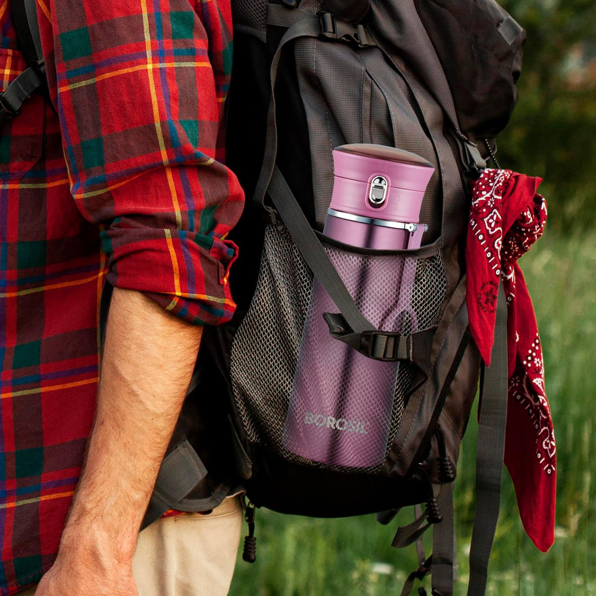 Travelease Purple Stainless Steel Hot & Cold Bottle – 420 mL (BT420PE102) | Leak-Proof Sipper Bottle for Travel & Daily Use