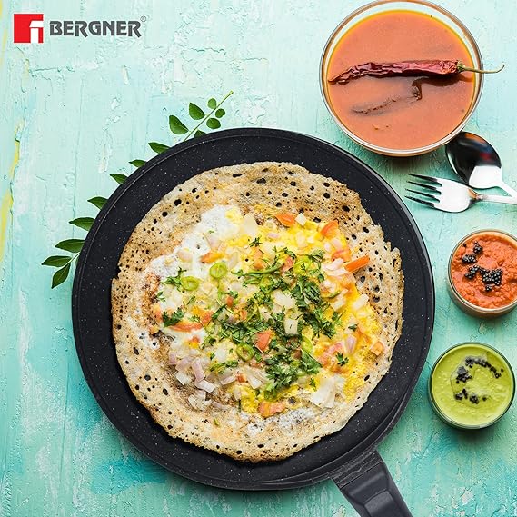 Senator Die-Cast Aluminium Non-Stick Dosa Tawa, 31cm, Black BGIN-2568