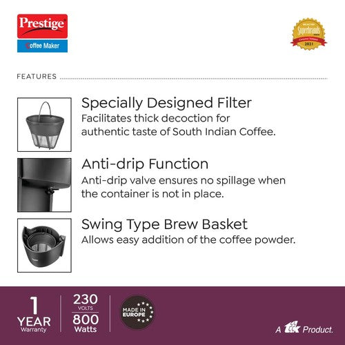 PCMD 5.0 Coffee Maker 800 W,1.2L