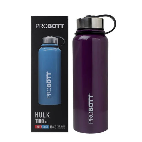 Hulk 1100ml Stainless Steel Water Bottle, Vacuum Insulated Flask | Hot & Cold | Leak-Proof | Beige | PB 1100-02