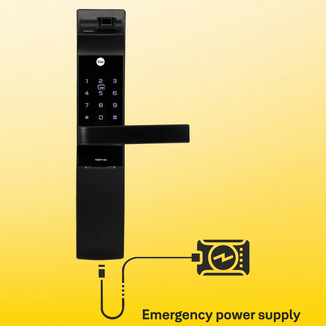 YDM 7116A Smart Lock (Matt Black)