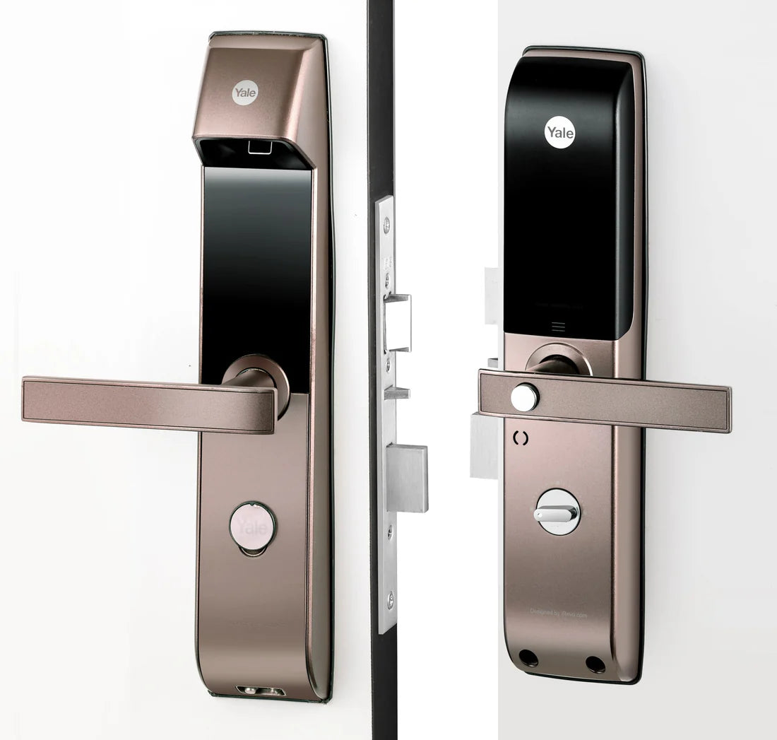 YDM 4115-A Series Biometric Smart Lock (Brown)