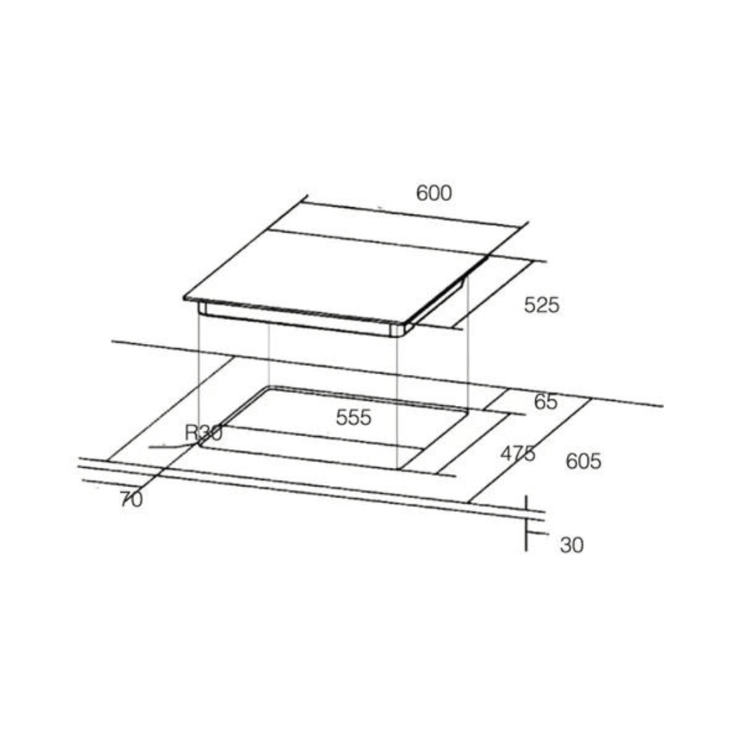 Hafele Augusta 360 60cm Built In Hob