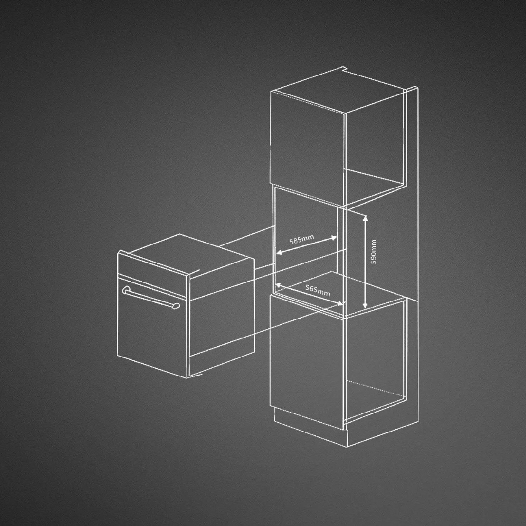 KAFF OV 80 ML 7 | 60cm ELECTRIC OVEN | Extra Large Cavity | Full Black Finish |  Built In Ovens